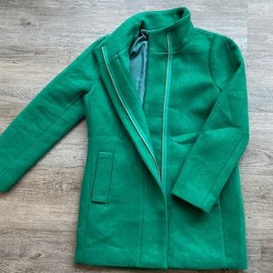 Green J Crew cocoon jacket